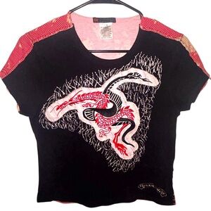 Parasuco Black and Red Graphic Tee